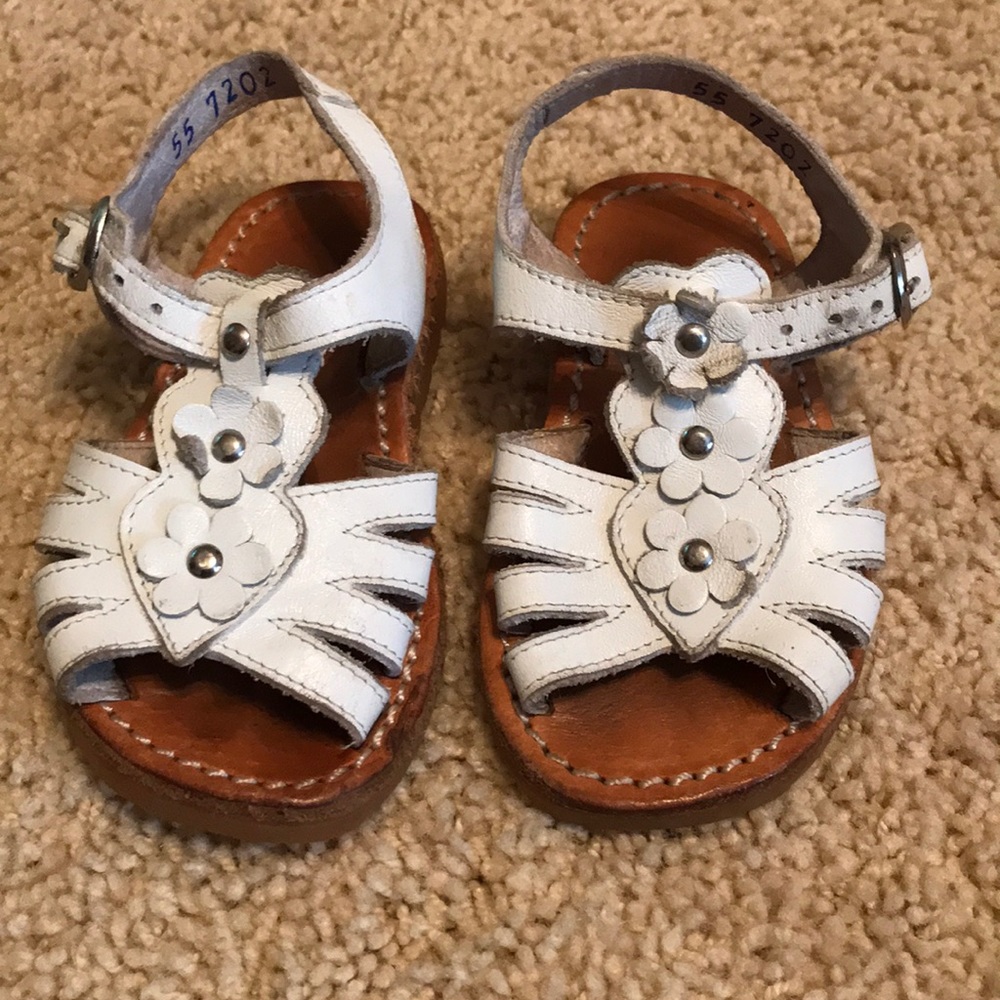 Sweetest white sandals